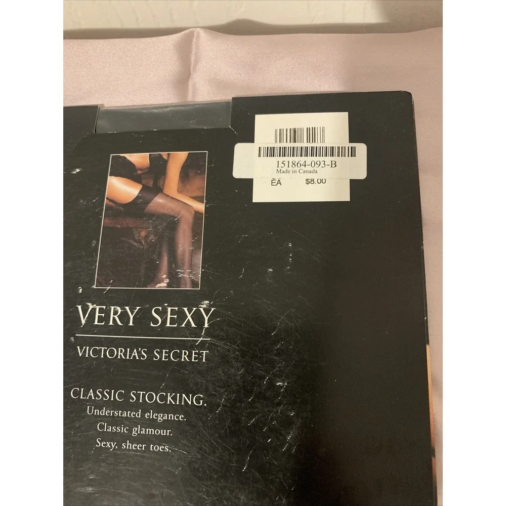 victoria's secret Very Sexy Classic Stocking Black Size B 15 Denier Discontinued